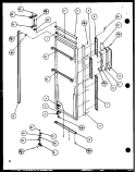 REF DOOR Diagram and Parts List for SLD25JP P1116505W Amana Refrigerator