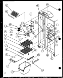 FZ SHELVING AND REF LIGHT Diagram and Parts List for SLD25JP P1116505W Amana Refrigerator