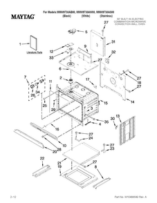 Oven Parts Diagram and Parts List for MMW9730AB00  Maytag Microwave
