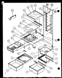 REF SHELVING AND DRAWERS Diagram and Parts List for SLD25JP P1116505W Amana Refrigerator