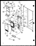 EVAP AND AIR HANDLING Diagram and Parts List for SLD25JP P1116505W Amana Refrigerator