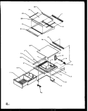 REF SHELVING AND DRAWERS Diagram and Parts List for SQD25NBE P1162402W E Amana Refrigerator