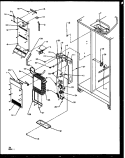 EVAP AND AIR HANDLING Diagram and Parts List for SQD25NBE P1162402W E Amana Refrigerator