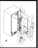 CABINET BACK Diagram and Parts List for SQD25NBE P1162402W E Amana Refrigerator