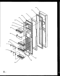 FZ DOOR Diagram and Parts List for SZD27NE P1162404W E Amana Refrigerator