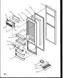 REF DOOR Diagram and Parts List for SQD25NB2W P1162425W W Amana Refrigerator
