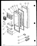 REF DOOR Diagram and Parts List for SZD20ML P1120202W L Amana Refrigerator