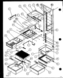 REF SHELVING AND DRAWERS Diagram and Parts List for SZD20ML P1120202W L Amana Refrigerator