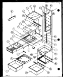 REF SHELVING AND DRAWERS Diagram and Parts List for SZD22ML P1120810W L Amana Refrigerator