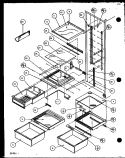 REF SHELVING AND DRAWERS Diagram and Parts List for SZD25ML P1121007W L Amana Refrigerator