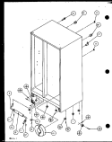 DRAIN AND ROLLERS Diagram and Parts List for SZD20ML P1120202W L Amana Refrigerator