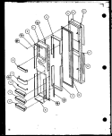 FZ DOOR Diagram and Parts List for 36518 P1121604W L Litton Refrigerator