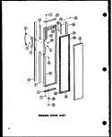 FZ DOOR ASSY Diagram and Parts List for SD19W P6034036W Amana Refrigerator