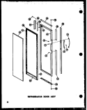 REF DOOR ASSY Diagram and Parts List for SD19W P6034049W Amana Refrigerator
