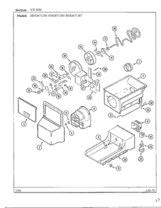 Ice Bin Diagram and Parts List for HMG671580  Admiral Refrigerator