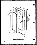 REF DOOR ASSY Diagram and Parts List for SD19W P6034070W Amana Refrigerator
