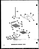 REF INTERIOR PARTS Diagram and Parts List for SD19W P6034070W Amana Refrigerator