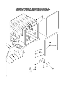 Tub And Frame Parts Diagram and Parts List for MDB6701AWQ2  Maytag Dishwasher