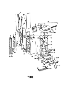 Upright Vac Diagram and Parts List for U5211-900  Hoover Upright Vacuum