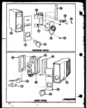 TEMPERATURE CONTROL / DAMPER CONTROL Diagram and Parts List for SD19G  Amana Refrigerator