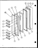 FZ DOOR Diagram and Parts List for SX25H P7836005W Amana Refrigerator