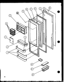 REF DOOR Diagram and Parts List for SX25H P7836005W Amana Refrigerator