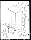ROLLERS AND BACK UNIT Diagram and Parts List for SC19H P7804504W Amana Refrigerator