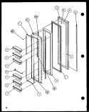 FZ DOOR Diagram and Parts List for SC22H P7836014W Amana Refrigerator