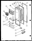 REF DOOR Diagram and Parts List for SC22H P7836014W Amana Refrigerator