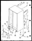 ROLLERS AND BACK UNIT Diagram and Parts List for SC22H P7836014W Amana Refrigerator