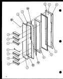 FZ DOOR Diagram and Parts List for SL25H P7836008W Amana Refrigerator