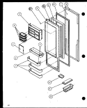 REF DOOR Diagram and Parts List for SL25H P7836008W Amana Refrigerator