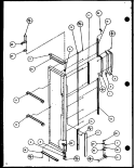 FZ DOOR HINGE AND TRIM PARTS Diagram and Parts List for SWP25H P7836037W Amana Refrigerator