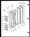 FZ DOOR Diagram and Parts List for SWP25H P7836037W Amana Refrigerator