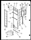 REF DOOR HINGE AND TRIM PARTS Diagram and Parts List for SWP25H P7836037W Amana Refrigerator