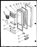 REF DOOR Diagram and Parts List for SWP25H P7836037W Amana Refrigerator