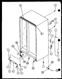 ROLLERS AND BACK UNIT Diagram and Parts List for SCTI20H P7836030W Amana Refrigerator