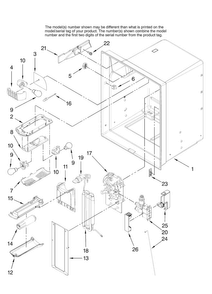 Refrigerator Liner Parts Diagram and Parts List for AFI2538AES13  Amana Refrigerator