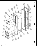 FZ DOOR Diagram and Parts List for SCD19H P7804503W Amana Refrigerator