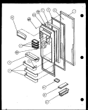 REF DOOR Diagram and Parts List for SCD19H P7804503W Amana Refrigerator