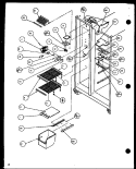 FZ SHELVING AND REF LIGHT Diagram and Parts List for SCD19H P7804503W Amana Refrigerator