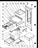 REF SHELVING AND DRAWERS Diagram and Parts List for SCD19H P7804503W Amana Refrigerator