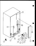 CABINET BACK Diagram and Parts List for SCD19H P7804503W Amana Refrigerator