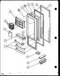 REF DOOR Diagram and Parts List for SCDT22H P7836011W Amana Refrigerator