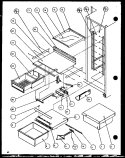 REF SHELVING AND DRAWERS Diagram and Parts List for SCDT22H P7836011W Amana Refrigerator