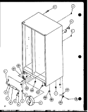 DRAIN AND ROLLERS Diagram and Parts List for SXDT22H P7836012W Amana Refrigerator