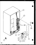 CABINET BACK Diagram and Parts List for SXDT22H P7836012W Amana Refrigerator