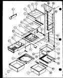 REF SHELVING AND DRAWERS Diagram and Parts List for SXD25M2W P1155101W W Amana Refrigerator