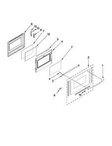 Lower Door Parts Diagram and Parts List for MET8775XS00  Maytag Range