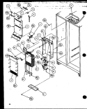 EVAP AND AIR HANDLING Diagram and Parts List for SXD22M2L P1155002W L Amana Refrigerator